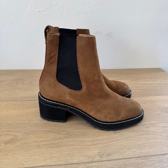 Madewell Carina Platform Chelsea Boot Sz 10, Burled Wood - Picture 2 of 7